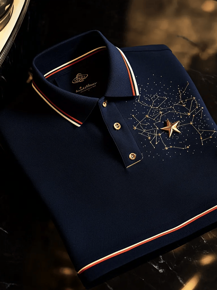 Men's Vintage Business Short Sleeve Polo T-Shirt