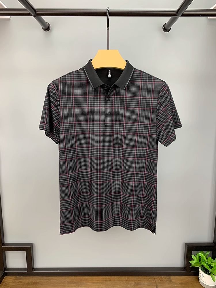 Luxe Plaid Branded Polo T-Shirts