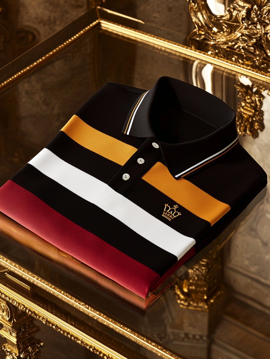 Men's Vintage Business Short Sleeve Polo T-Shirt