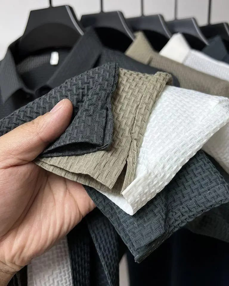 Elegant B Silk Texture T-Shirt for Men